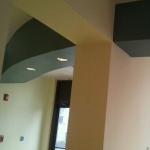 Soffit above the front desk